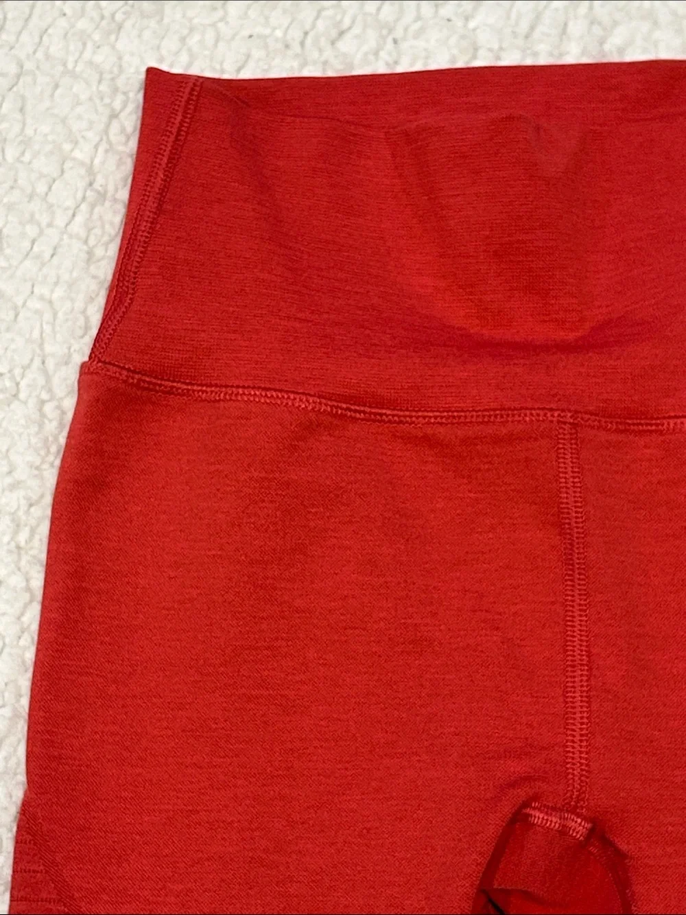 Alphalete Leggings size Small Red Orange Ribbed Detail